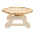 thumbnail image 1 of Sofa Armrest Tray Table Round Bamboo Tray Foldable Snacks Tray for Sofa Bed Armrest Tray, 1 of 8