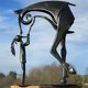 thumbnail image 1 of Escultura de estatua de caballo de metal Arte casero moderno Adornos de escritorio Figura artesanal(B), 1 of 2