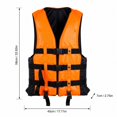 thumbnail image 2 of Adult Life Vest, Orange High Visibility Flotation Device, Adjustable Adult Life Jacket for Fishing, Kayak, Jet Ski, Paddling, Wakeboarding and All Outdoor Water Recreation, 2 of 5