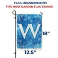 thumbnail image 7 of America Forever Winter Monogram Letter W Garden Flag Vertical Double Sided 12.5 x 18 inches Snowy Winter Holiday Seasonal Flags for Outdoor, Yard, Porch Decoration, Blue Background, Snowflake Flag, 7 of 7