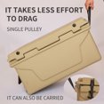 thumbnail image 2 of Deck Box Khaki color ice cooler box 65QT camping ice chest beer box outdoor fishing cooler,Outdoor Storage Box, 2 of 20