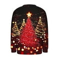 thumbnail image 5 of Womens Christmas Tree Outfits Graphic Pullovers Christmas Printed Shirts Shining Star Sweatshirt Santa Claus Garments Festival Fashion Blouses Clothing, 5 of 5