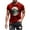 Red, variant on Shirts for Men under $5 Short Sleeved Round Neck Casual Printed Shirt