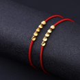 thumbnail image 3 of 4 Pcs Bracelets en Perles de Cuivre Tibétain Bracelet Tressé Fait Main Corde Rouge Chanceuse Bracelets Réglables Boho Perlés, 3 of 7