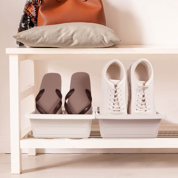 NUOLUX 2Ud Organizador Vertical Para Zapatos Con De Ranuras Y Material Reforzado Para Uso Doméstico