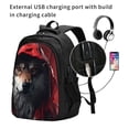 thumbnail image 2 of Balery Mysterious Hooded Wolf Mochila con carga USB para hombre y mujer - Mochila impermeable y antirrobo para portátil con puerto USB para viajes, trabajo, estudios y universidad, 2 of 7