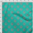 thumbnail image 4 of oneOone Polyester Spandex Turquoise Green Fabric Block Quilting Supplies Print Sewing Fabric By The Yard 56 Inch Wide, 4 of 6