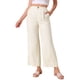 thumbnail image 1 of Pantalones Palazzo de Lino para Mujer INSPIRE CHIC, Casual, de Cintura Alta, Rectos, de Pierna Ancha, Pantalones de Lounge con Botón, Color M Beige, 1 of 6