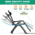 thumbnail image 3 of Slsy Zero Gravity Chair 2 Pack, Folding Adjustable Reclining Lounge Chair with Cushion, Headrest and Cup Holder, Supports up to 440lbs, 3 of 13