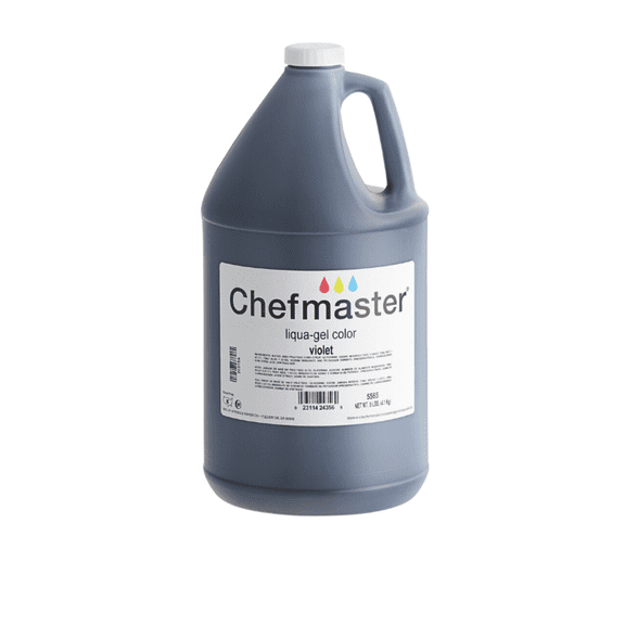 Chefmaster Violet Liqua-Gel Food Color Bulk Food Service - 3.78L/1 Gallon
