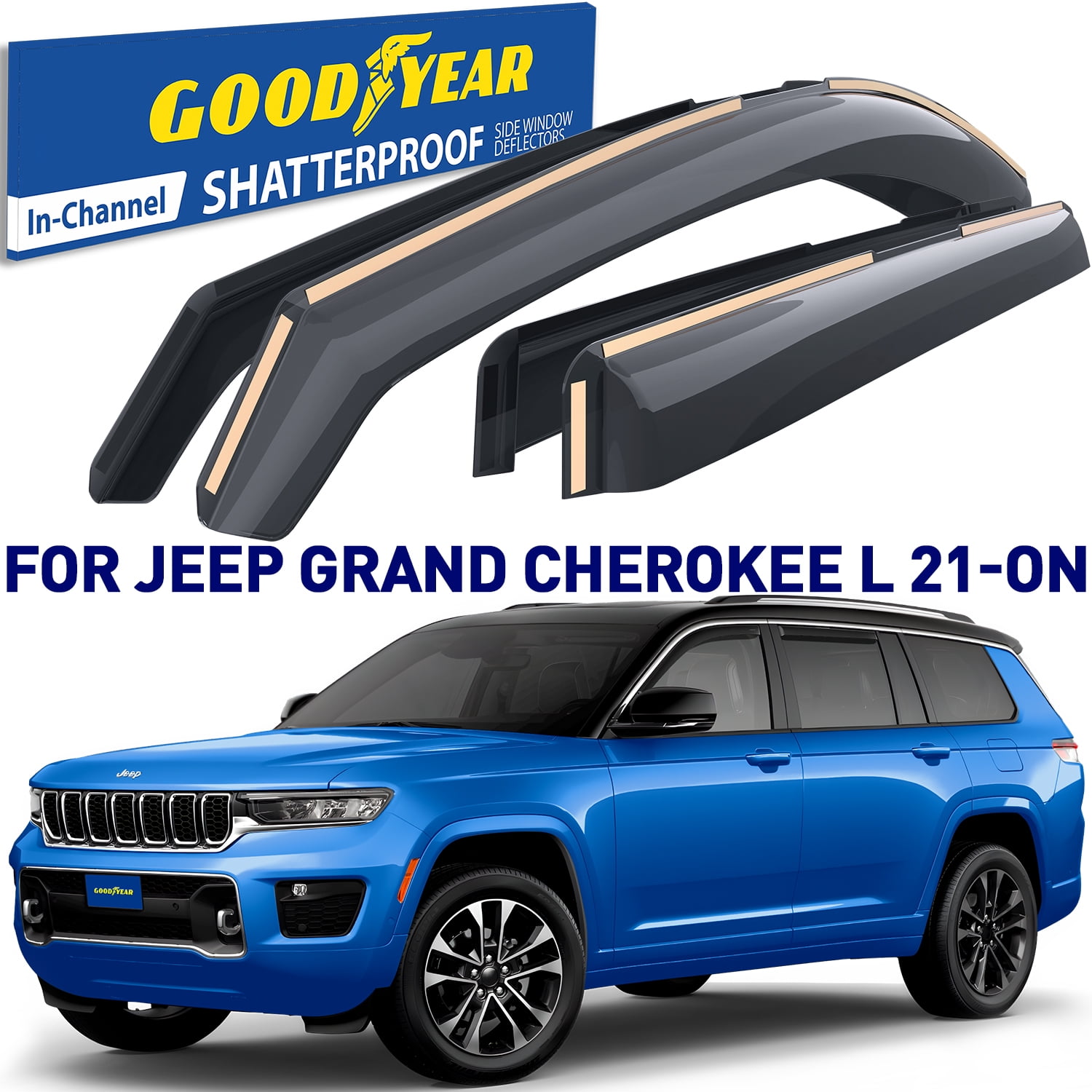 Goodyear Shatterproof inChannel Window Deflectors for Jeep Grand