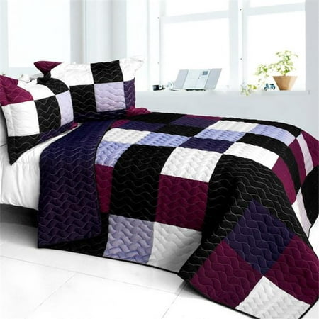 Wonderful Live - 3 Pieces Vermicelli - Quilted Patchwork Quilt Set Full ...