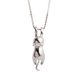 thumbnail image 1 of Collar S.Leaf de plata de ley con forma de gato para mujer con extensor, 1 of 9