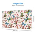 thumbnail image 3 of Balery Watercolor Floral With Butterflies Mouse Pad ,15.8x29.5 In Large Gaming Mouse Pad Desk Mat Long Non-Slip Rubber Stitched Edges,Waterproof Mousepad Desk Mat For Gamer Office Home, 3 of 9