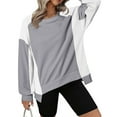 thumbnail image 2 of Plebaso Womens Sweatshirts Long Sleeve Color Block Pullover Sweatshirt Athletic Tops Workout Running Tops, 2 of 9