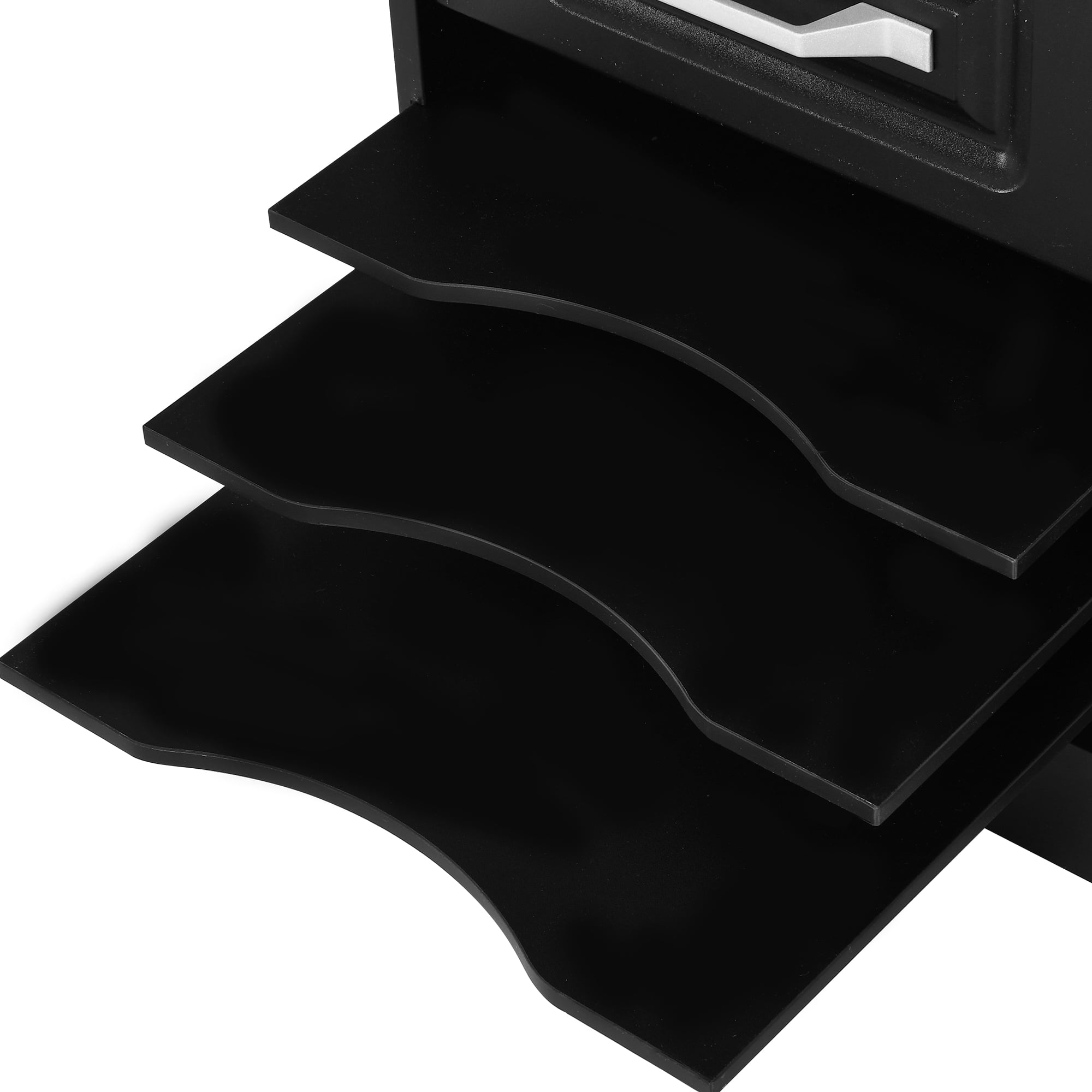 Uforic Wood File Cabinet with Charging Statio , 3 DrawerFiling Cabinet Fits for A4, Letter, Legal Size, Printer Stand with Storage Shelf for Home Office, Black