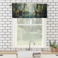 thumbnail image 3 of Forest Deer Rod Pocket Thermal Insulated Curtain Valance Wild Animals Spring Rainforest Landscapes Privacy Window Valances for Living Room Kitchen 54 by 18 in, 1 Panel, 3 of 6