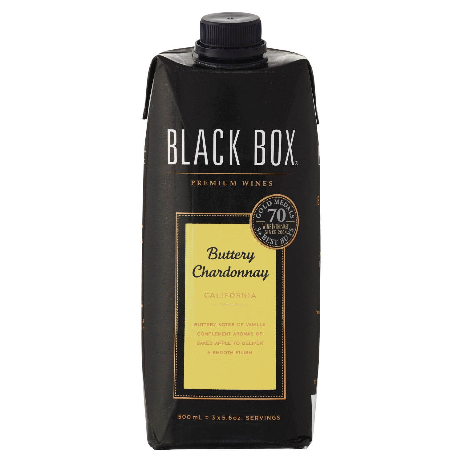 Black Box Buttery Chardonnay White Wine, 500 mL Carton
