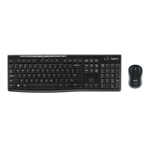 Logitech Wireless Keyboard and Mouse Combo for Windows, 2.4 GHz Wireless, 8 Multimedia and Shortcut Keys, Walmart Exclusive