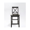 thumbnail image 2 of Maykoosh Eclectic Elegance X-Back Bar Stool (Set of 2), 24-inch Seat Height, Black, 18.13"D x 18.25"W x 41"H, Ideal Bar Stool for Dining or Pub Tables, 2 of 6