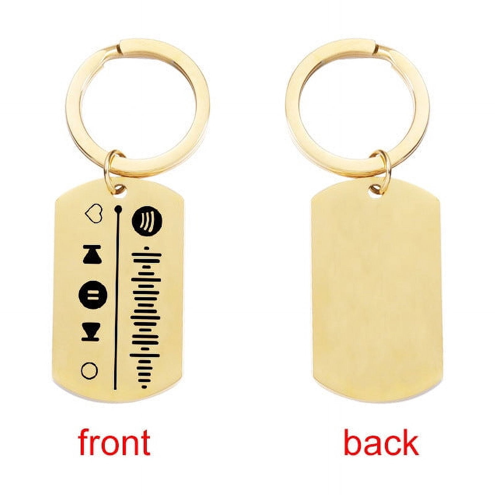 Stainless Steel Keychain, Simple Personality Mirror Polished Key Ring, Durable Metal Key Chain Accessory