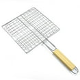 thumbnail image 1 of Greyghost Kitchen BBQ Tool Bandwidth Handle Grilled Fish Net Portable Grill Net Clip Durable Grilled Fish Basket, 1 of 7