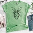 thumbnail image 2 of Hipster Rabbit Shirt, Unisex Women's Men's Shirt, Easter Shirt, Rabbit Shirt, Easter Bunny Shirt, Heather Apple Green, Medium, 2 of 6
