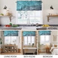 thumbnail image 5 of 2 Pack Graffiti Effects Modern Art Valance for Window Vintage Watercolor Green Kitchen Valance Rod Pocket Short Curtain Topper Decorative Window Treatment for Living Room Bedroom 42"x18", 5 of 8