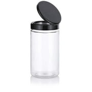 Plastic Jar in Clear with Black Flip Top Cap - 32 oz / 950 ml