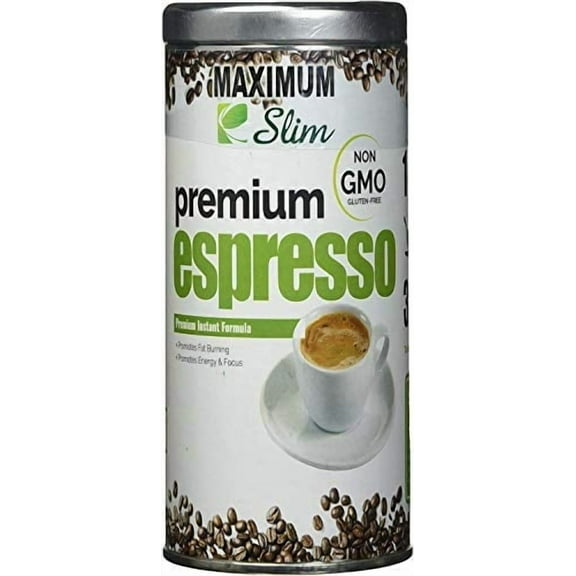 Maximum Slim Gourmet Espresso: - 100% Arabica Coffee, Stimulates Ketosis, Boosts Your Energy & Focus - Formulated with Essential Vitamins and Natural Herbal Extracts