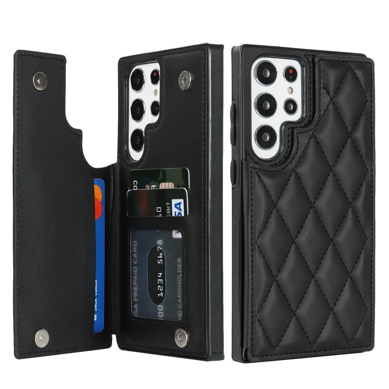 Samsung Galaxy S23 Ultra Luxury Brand Leather Wallet Card Holder Case –