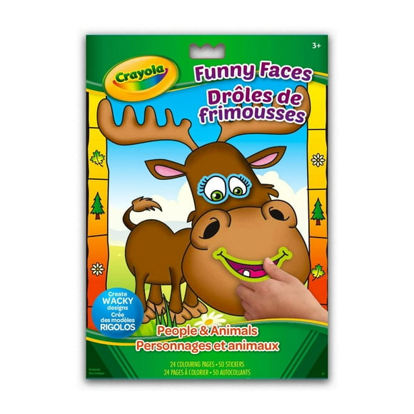 Crayola Funny Faces Colouring & Sticker Book