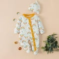 thumbnail image 3 of URMAGIC Infant Newborn Baby Girl Boy Long Sleeve Romper Unisex Baby Outfits 2Pcs Hat+Jumpsuit Clothes Set 0-12 Months, 3 of 3