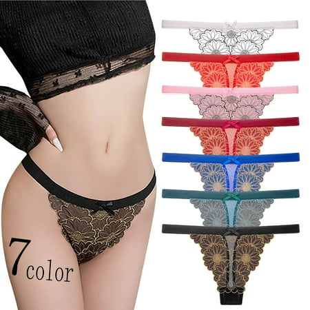 

HUPOM Seamless Panties For Women Girls Panties Thong Casual Tie Drop Waist Multi-color One Size