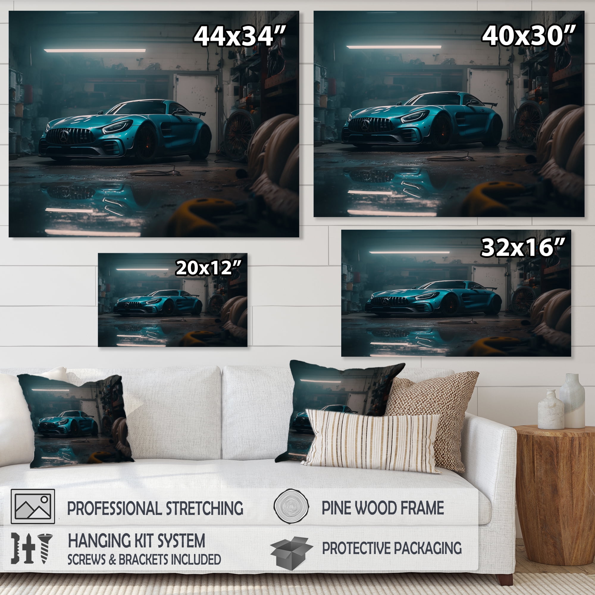 Designart Gt In Underground Garage Canvas Wall Art