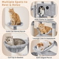 thumbnail image 4 of Yaheetech 73in Multilevel Large Cat Tree with Condos & Basket & Hammock, Light Gray, 4 of 7