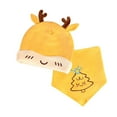 thumbnail image 3 of Odeerbi Christmas Hat for Boys Girl Drool Bib Toddler Kids Baby Pompon Hat Winter Warm Beanie Cap Christmas Bib Yellow, 3 of 5