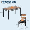 thumbnail image 2 of Bingirl 4-Person Dining Table Set: Rectangular 5-Piece Kitchen and Dining Room Set with Upholstered Chairs, Ideal for Small Space Apartments, 2 of 7