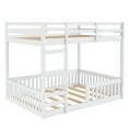 thumbnail image 6 of Euroco Full over Full Bunk Bed with Ladder and Guardrails for Kids Teens Adults, White, 6 of 11