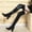 Dark Blue, variant on Women's Boot Fashion Over-the-knee Boots Thick-heeled Mid-heel Denim Over-the-knee Boots Women's Boots
