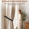thumbnail image 6 of Spencer 2 Pack Leather Curtain Tie Backs Attach to Wall, Drape Holder Holdbacks Tiebacks with Metal Hooks, 6 of 8