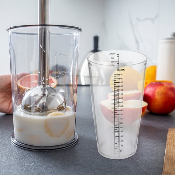 DEEPCRAFF Transparent Plastic Blender Replacement Cup with Graduated Markings for Precise Home Use
