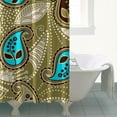 thumbnail image 5 of Decorative Paisley Print Shower Curtain 84" x 72" Vintage Bohemian Floral Ethnic Pattern Waterproof Bathroom Decor, 5 of 5