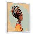 thumbnail image 3 of Designart 'Portrait of African American Woman With Turban III' Modern Framed Canvas Wall Art Print, 3 of 5