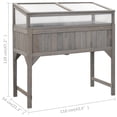 thumbnail image 2 of vidaXL 43.3"x21.3"x47.2" Solid Fir Wood Planter Boxes with Greenhouse, 2 of 12