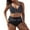Black, variant on Sngxgn Women's High Waisted Bikini Twist Front Tie Back 2 Piece Swimsuits(Black,XXXXL)