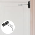 thumbnail image 6 of Raindrops Adjustable Aluminum Door Closer Black Dual Spring Quiet for Home 1Set, 6 of 7