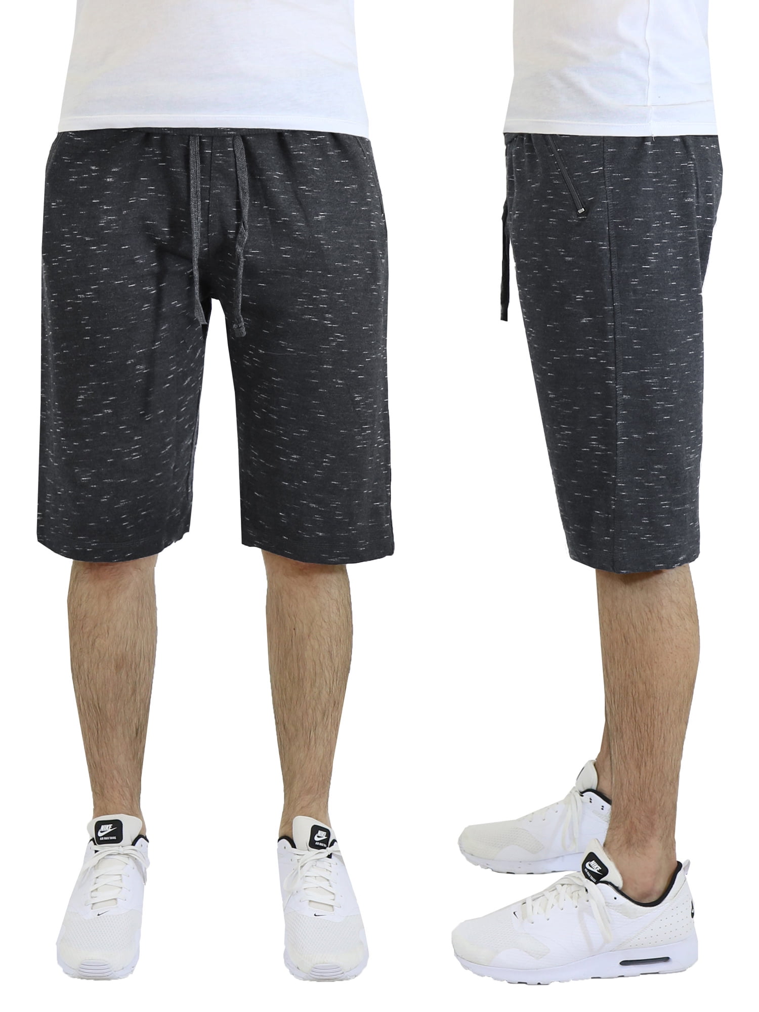 jogger shorts zip pockets