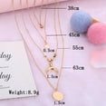 thumbnail image 2 of Collar En Capas Para Mujer, Collar De Luna, Colgante De Tarjeta, Cadena De Plata, Joyería, Collar Multicapa Con Disco De Luna, Regalo De Cumpleaños Cateissary AP007542-01, 2 of 6