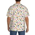 thumbnail image 3 of Gukieu Dandelion Floral Print Men's Short-sleeved Shirts, Button-down Pocket Shirts, T-shirts, Beach Vacation Travel Summer Clothing-Large, 3 of 5